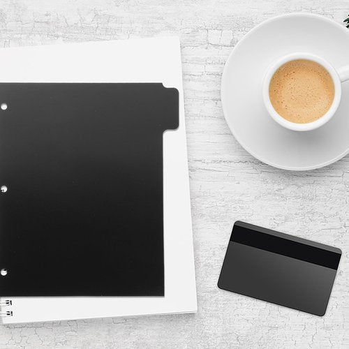 LAPYAPPE A4 3-Ring Binder Dividers Tabs Removable Plastic Page Dividers for Office Notebooks 5-Tab Index for School and Business