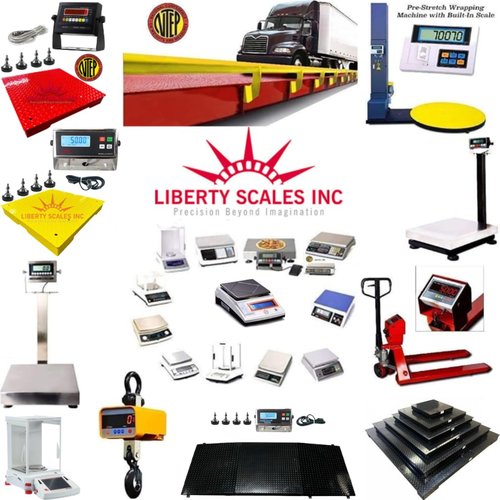 Liberty LS-915-BW Industrial Scale - NTEP Legal for Trade, 500 lb Capacity, 18" x 24" - Heavy Duty with Wheels & Backrail