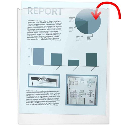 StoreSMART - 8.5" x 11" Peel & Stick Letter Size Pocket - Crystal-Clear, Archival, Polypropylene Plastic - 50-Pack - TL10308-50