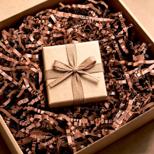 Uptotop 5oz Chocolate Crinkle Cut Paper Shred Filler for Gift Boxes