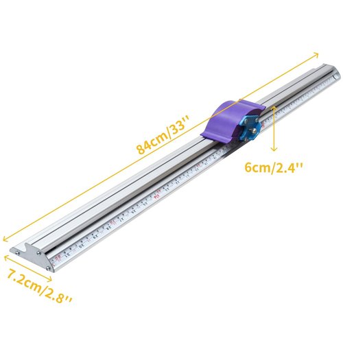 Teinfice 27 1/2" Manual Paper Cutter with Dual Measurement Ruler, Sliding Trimmer for Foam Board, Photos, PVC Film & PET Sheets, 30 Spare Blades Included