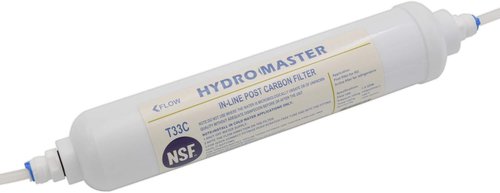 HYDRO MASTER In-Line Post Carbon Filter - 10 Inch x 2 Inch with 1/4-Inch NPT Connection