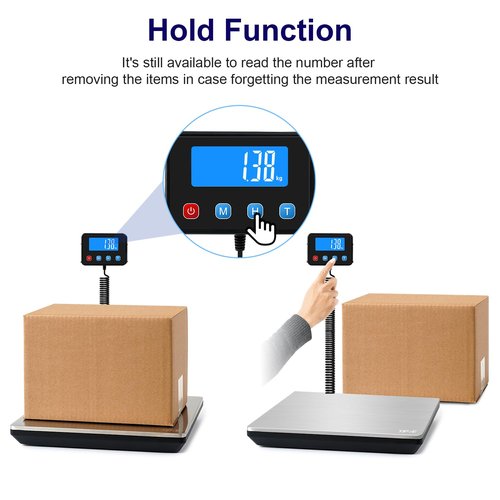 TIPRE Digital Shipping Postal Scale 0.5 oz High Accuracy!440lb Commercial Weight Scale for Package, Small Business, Mail, Warehouse, Home, Battery & Charging Cable Included
