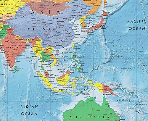 Swiftmaps World Premier Wall Map Poster Mural 24h x 36w Paper Folded