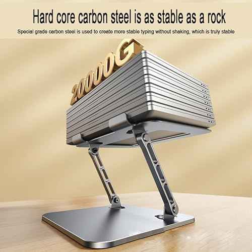 Adjustable Laptop Stand£¬Laptop Stand with 360 Rotating Base£¬Ergonomic Notebook Stand, Foldable Portable Notebook Stand Suitable for laptops/Tablets.