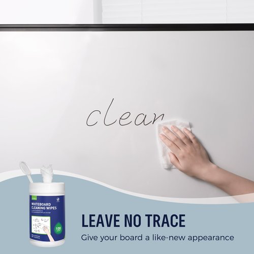 Loukin Whiteboard Cleaning Wipes, Dry Erase Board Cleaning Wipes, Non-toxic Whiteboard Wipes, 100 Wipes per Canister, 3 Pack