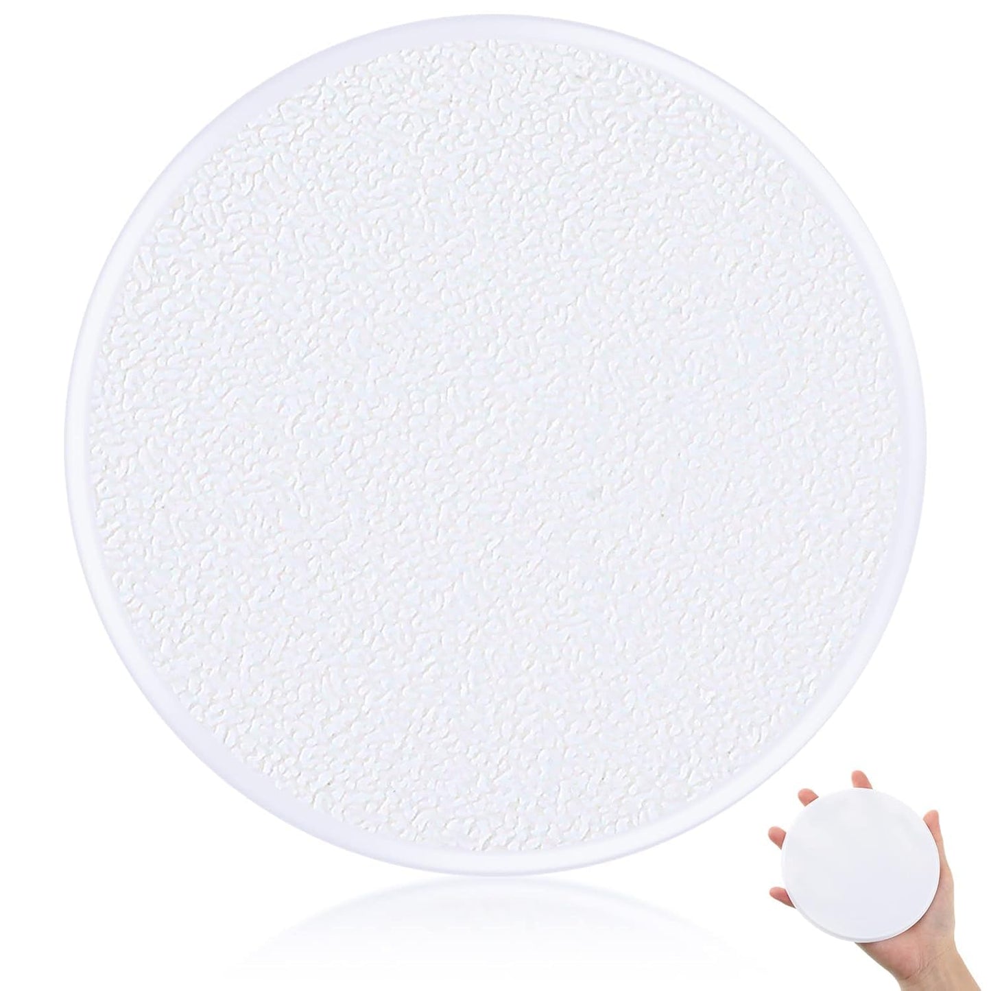 BBTO 48 Pcs Door Stoppers Wall Protector 5 Inch Door Knobs Protector Round Wall Hole Cover Plastic Wall Self Adhesive Protector Avoiding Broken