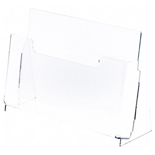 Plymor Clear Acrylic Paper Literature Holder (Countertop), Fits 8.5" x 11" Documents (2 Pack)