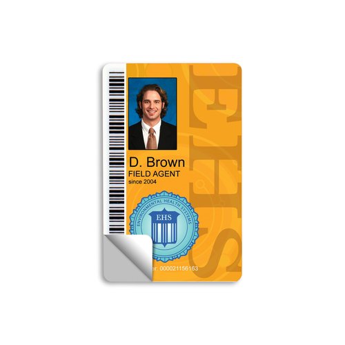 Adhesive Plastic ID Card with Mylar Back, Perfect for Clamshell Prox Cards, Direct Print and Transfer (28 mil)