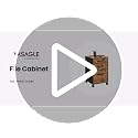 VASAGLE Ink Black Mobile File Cabinet with 3 Drawers & Locking Wheels
