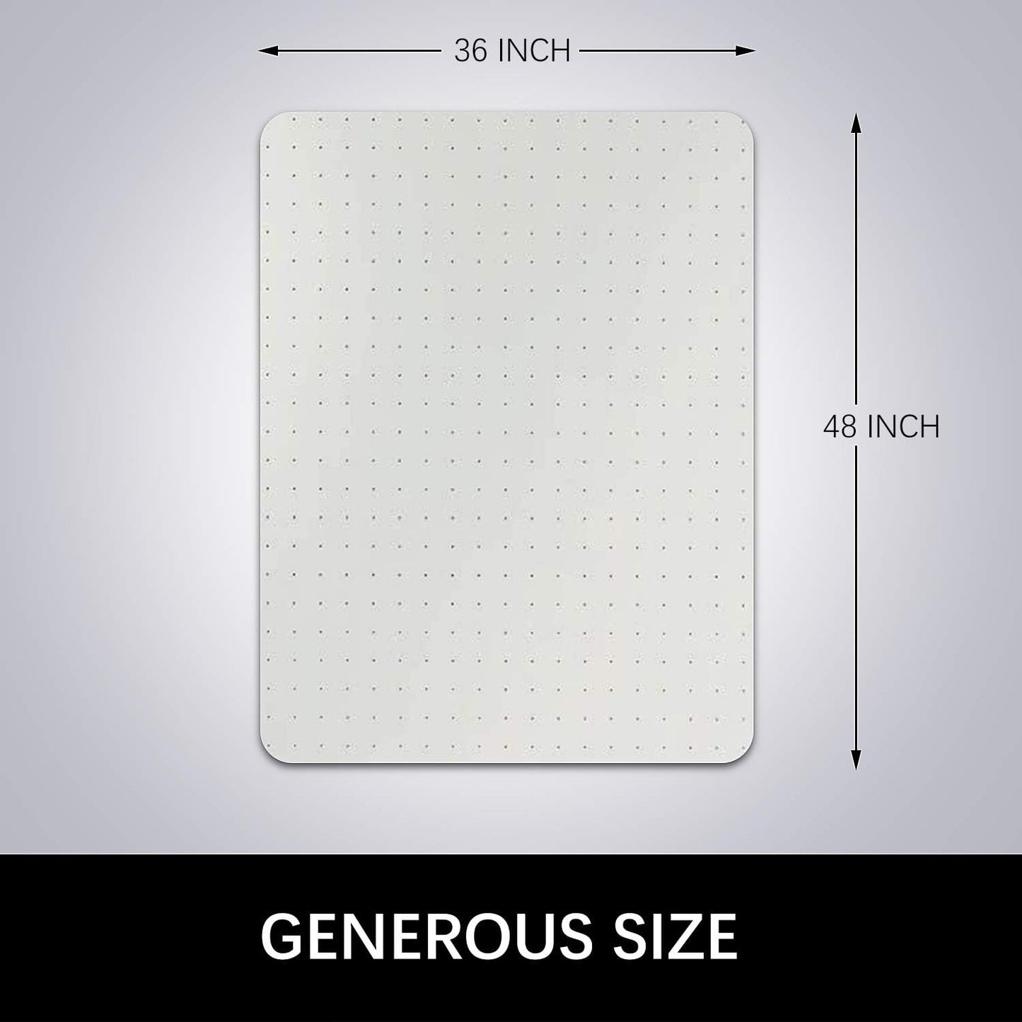 Azadx Clear Office Chair Mat - Durable Carpet Protector for Easy Rolling | 36 x 48 Inch Rectangle