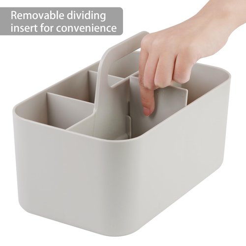 Tiawudi 2 Pack Caddy Organizer with Handle, Portable Plastic Caddy, Storage Organization for Cleaning, Bath, Makeup, Art, Craft, Stationery, Classroom and Office, Tote Organizer