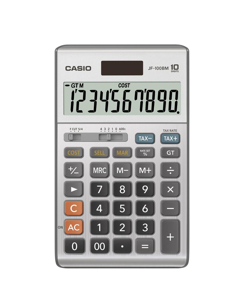 Casio Inc. JF-100BM Standard Function Calculator,Multicolor, 4 1/4 x 6 7/8