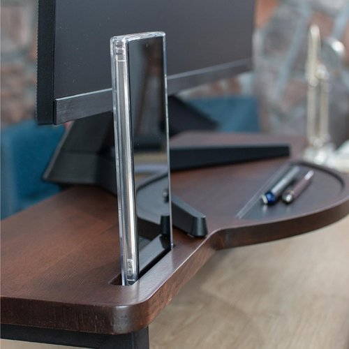 Eco-Friendly Solid Wood Laptop Stand for Home and Office - Natural Wood Computer Riser, Desk Organizer, Monitor Stand - 29.5 Inches