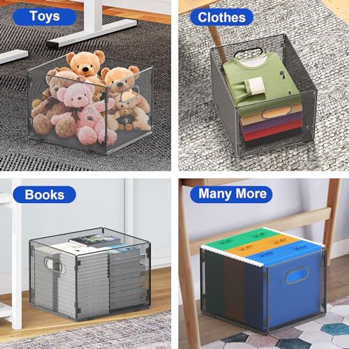 Samstar Hanging File Organizer, Mesh File Folder Organizer File Crate File Cabinet Inserts Storage Box, Letter Size