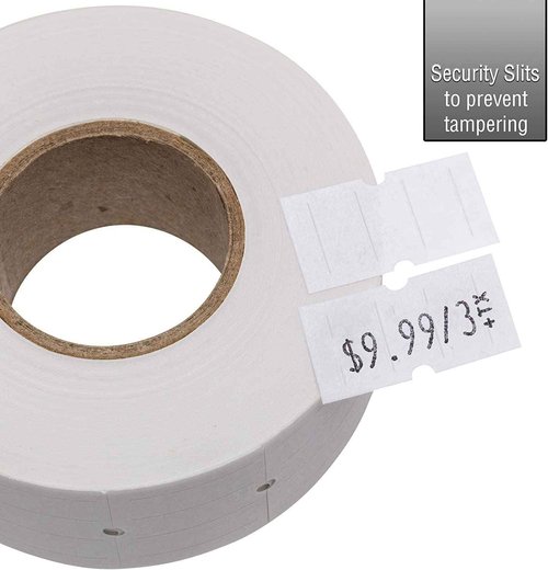 Perco White Labels - 8,000 Blank Price and Date Gun Labels for Perco 1 Line Price and Date Guns
