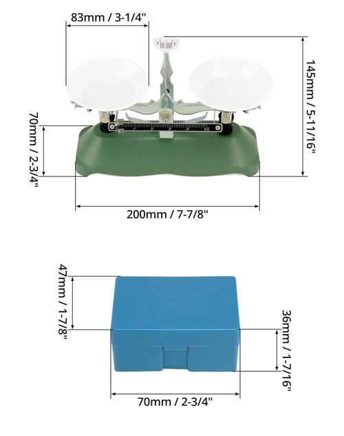 QWORK Balance Scale - 100g/0.1g Precision Triple Beam Balance for Educational Use