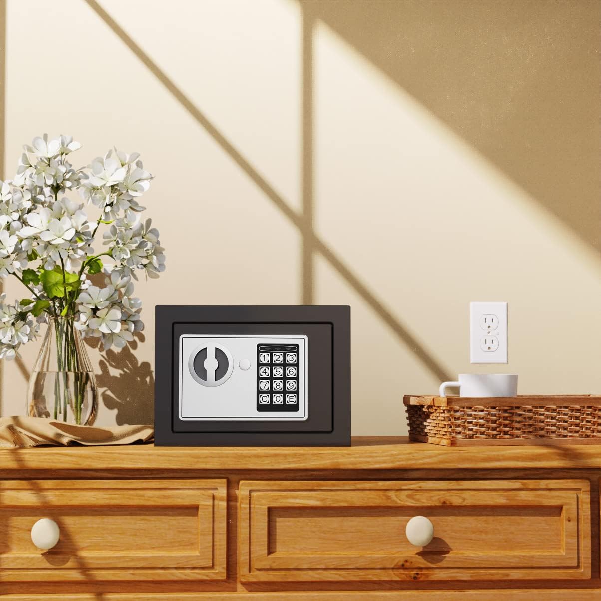 <1.6 cu.ft.>Goldenkey Digital Safe with Electronic Keypad, Document Safe with Removable Shelf, Personal Safes Box Perfect for Guns, Laptop for Home, Office, Hotel, 11.81"D x 14.96"W x 11.81"H