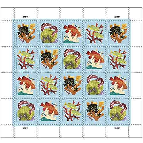 Coral Reefs Postcard Rate (20 Stamps)