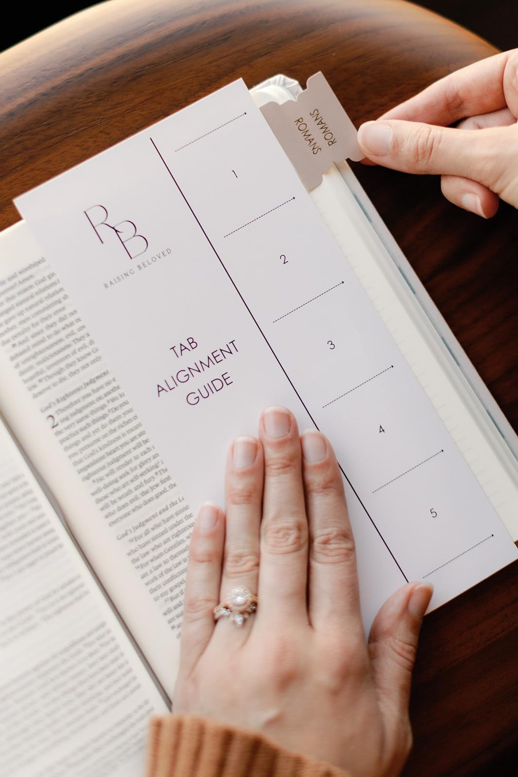 Premium Laminated Bible Tabs for Women Bible,Elegant Gold Foil Embossed Lettering,Lightweight Catholic Bible Tabs,Easy to Read & Apply,Bible Chapter Index Tabs,Double-Sided Labels,Ideal Gift (Oak)