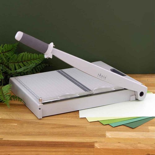 Tonic Studios Paper Cutter Tool - Large Guillotine Paper Trimmer for Cardstock, Photos, and Scrapbooking - 12.25 Inch Cutting Length with Ruler and Grid Lines
