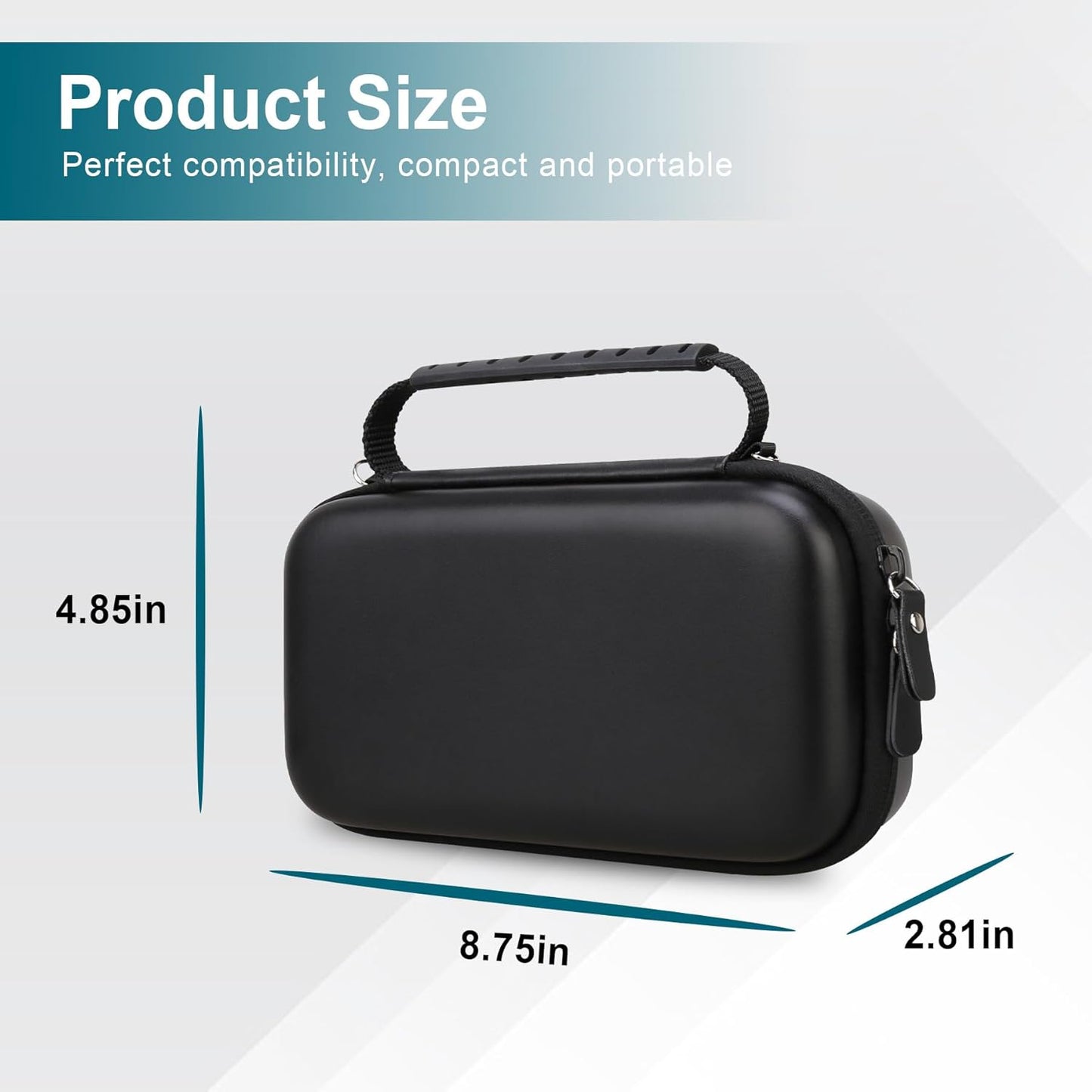 Canboc Carrying Case - Portable Bag for Phomemo M110/A30 Label Maker | Black with Shoulder Strap & Mesh Pocket