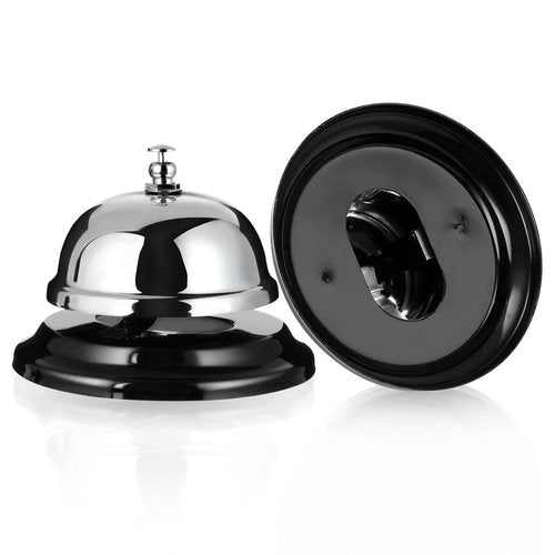 QTLCOHD 12 Pack Call Bell 3.35 Inch Diameter with Metal Anti-Rust Construction, Desk Bell, Service Bell for Hotels, Schools, Restaurants, Reception Areas, Hospitals, Warehouses (Silver)