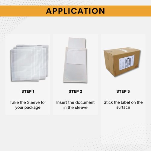500 Pack 6"x9" Shipping Label Sleeves – Clear Self-Adhesive Packing Slip Pouches, Waterproof Packing List Envelopes – Ideal for Shipping Documents, Mailing Labels, Invoices & Packing Slips