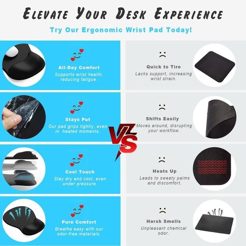 ErgoComfort Gel Wrist Rest Mouse Pad - Ergonomic Support for Office & Gaming | Non-Slip Design, 08 Aurora Borealis