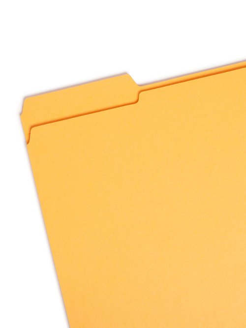 Smead File Folder, Reinforced 1/3-Cut Tab, Letter Size, Goldenrod, 100 per Box (12234)