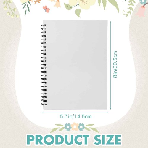 Seajan 12 Pcs Sublimation Journal Blank Notebooks A5 120 Pages Spiral Notebooks Hardcover DIY Notepad for Students Teacher Gifts Favors School Office Home Supplies (8.07 x 5.71 Inch)