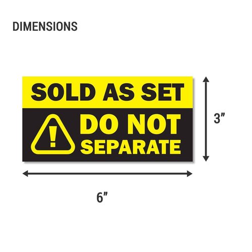 600 Sold as Set Stickers, 3" x 6" Do Not Separate Labels Fluorescent Yellow Shipping Supplies Packing Caution Warning Labels - 2 Rolls of 300 Stickers
