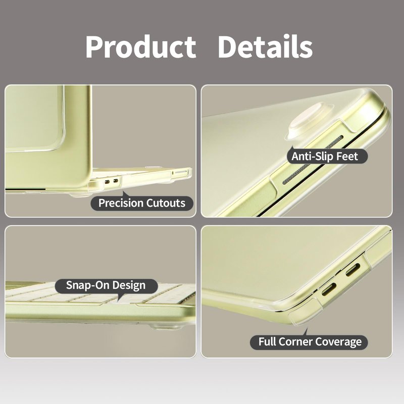 uconsmimo For 2026 MacBook Neo 13-inch A3404, Frosted Clear Hard Shell, Anti-Yellow Anti-Fingerprint Ultra Slim, Anti-Scratch Dustproof Impact Protection, Easy Install for Students Workers & Travelers