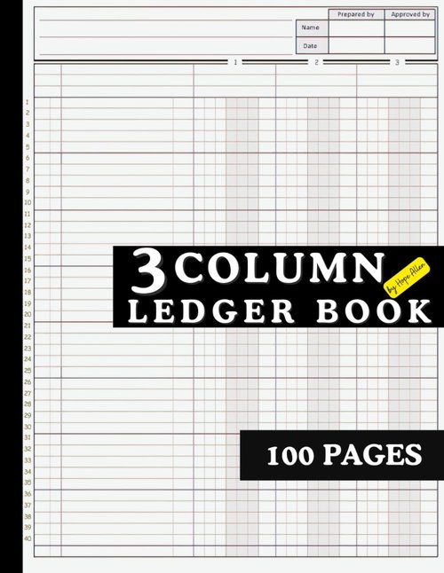Regine Switzerland 3 Column Accounting Ledger - Effortless Financial Management | 100+ Pages for Easy Bookkeeping