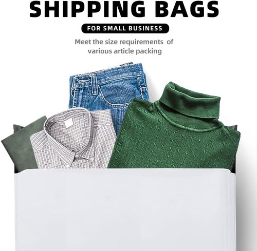 POLYSELLS 100 Pcs White Poly Mailers - 24x24 Inches, Waterproof & Tear-Resistant Shipping Envelopes