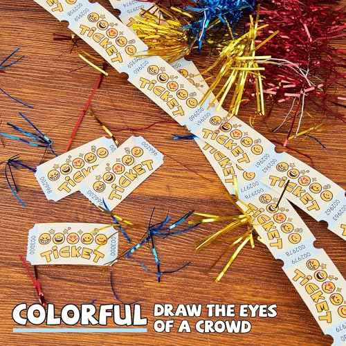 Single Roll Raffle Tickets for Events, Party Raffle Tickets for Classroom, School Carnivals, Class Reward, Family Games, Arcade, Entry, Fall Carnival, Door Prizes (1000 Pcs)
