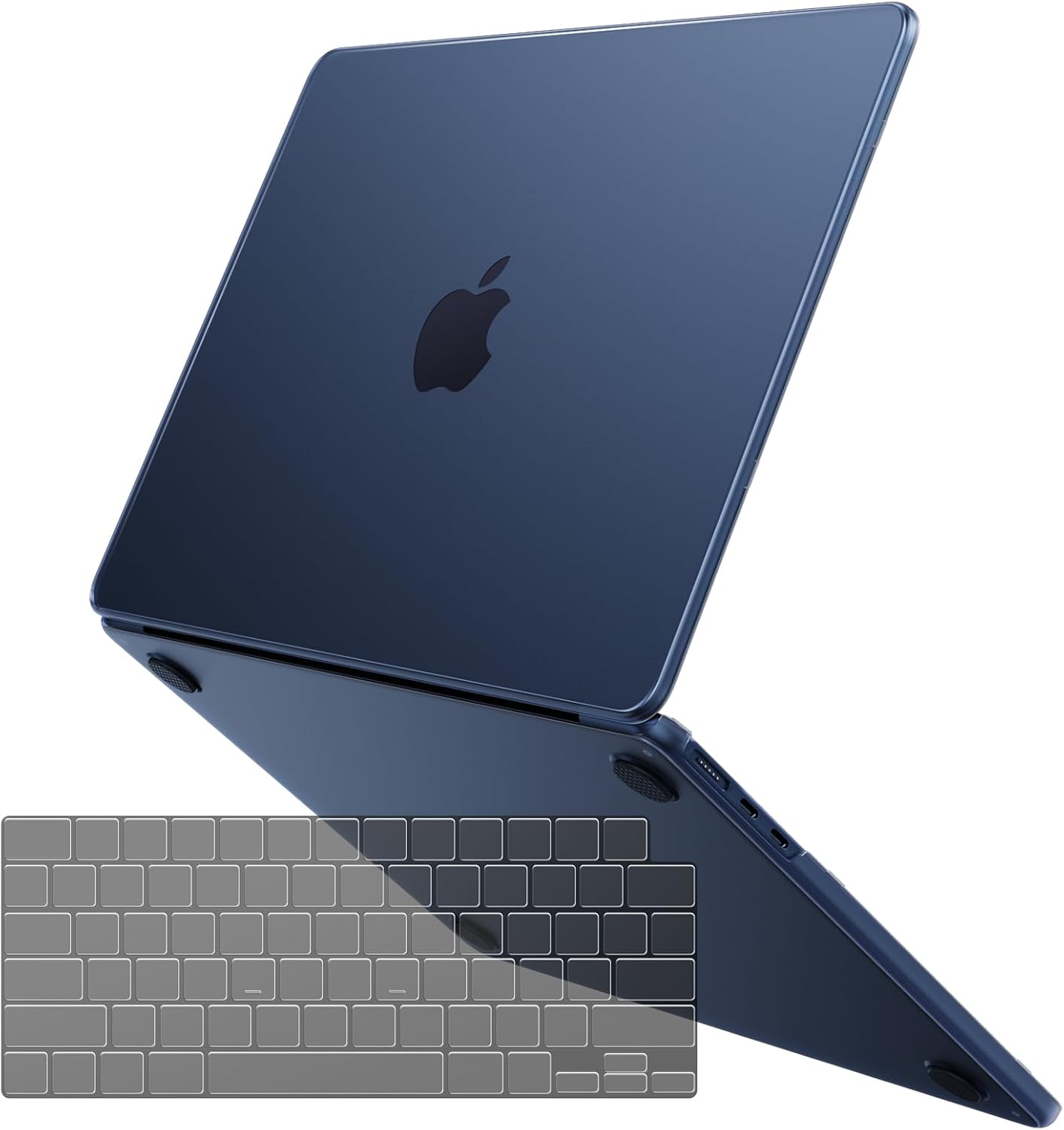 Soonjet MacBook Air 15-Inch Case - Ultra-Thin Armor, Hard Shell & Translucent Keyboard Cover | Midnight Clear