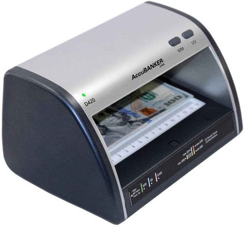 AccuBANKER Cash and Card Counterfeit Bill Detector, Money Checker with LED UV Detection LED420