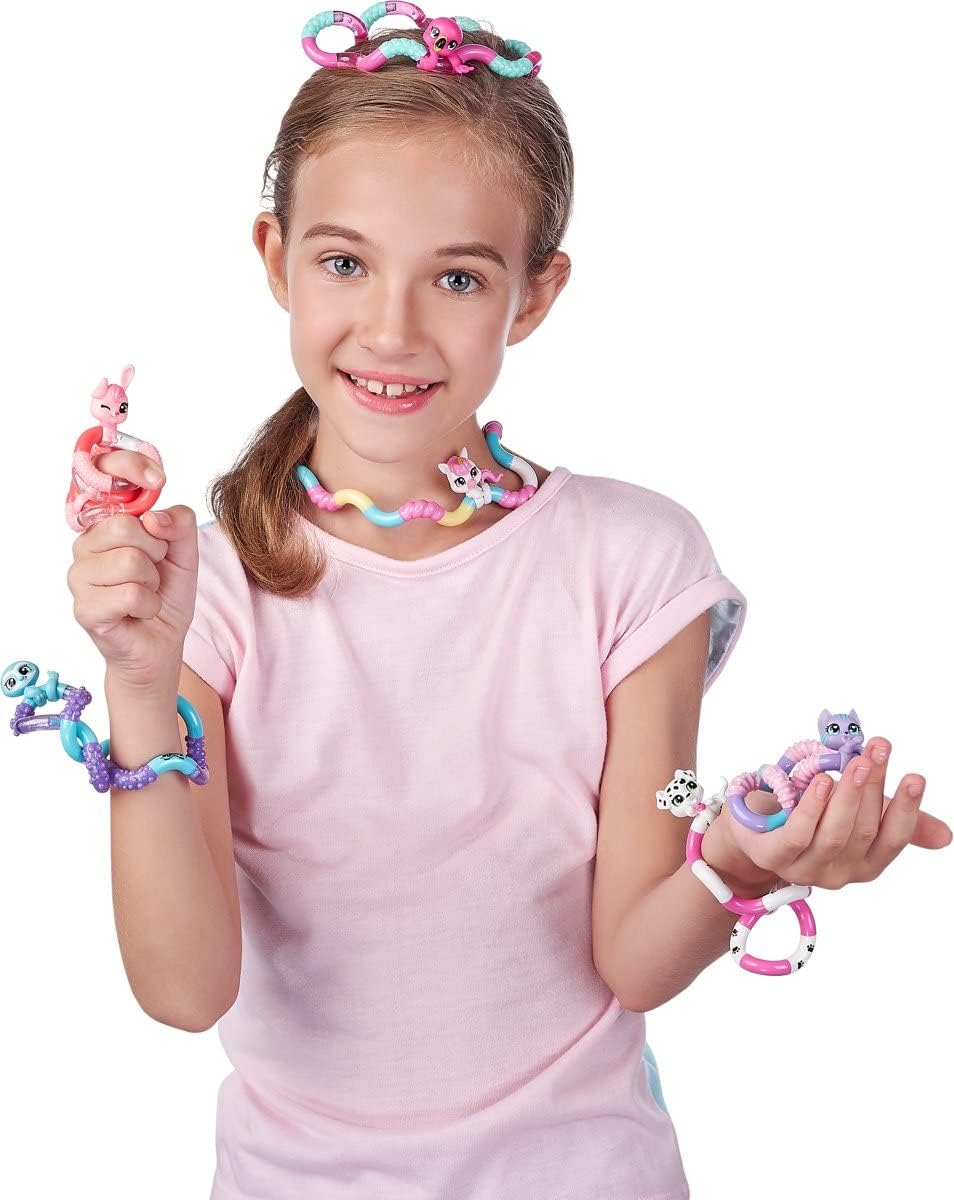 Tangle Jr. Pets 2-Pack Fidget Toys for Kids - Adorable Kitty & Bunny Characters | Perfect Gift for School