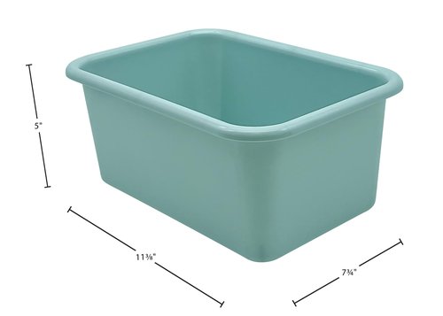 Teacher Created Resources Calming Blue Small Plastic Storage Bin 6-Pack (TCR2088752)