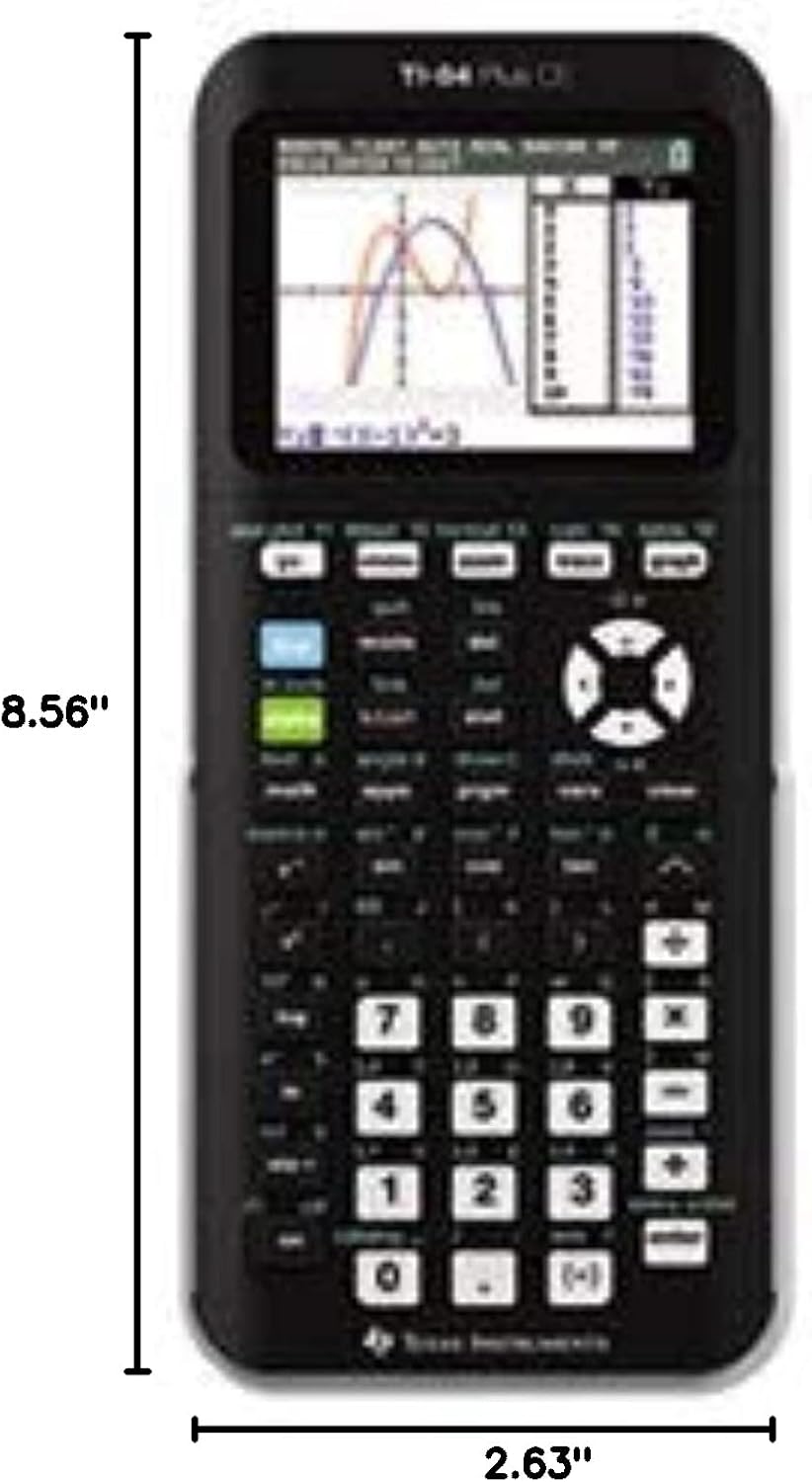 Texas Instruments TI-84 Plus CE Color Graphing Calculator - Sleek Black Design for Students