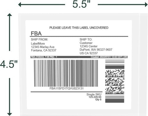 Tapsin Packing List Pouches 4.5'' X 5.5'', Shipping Label Sleeves, Packing Slip Envelopes, Clear Adhesive Top Loading Packing List (4.5"" X 5.5"")