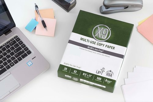 (8.5"" x 11"" Letter) - X-9 Multi-Use Print & Copy Paper, White, Brightness 92, Case of 10 Reams - 5,000 Pages Total (OX9001-CTN)