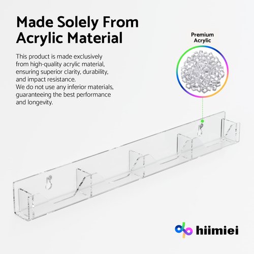 HIIMIEI Business Card Holder for Wall: Acrylic business card holder wall mount, 2 Pack Clear Hanging Rack Card Holder Display, Horizontal Multiple Business Card Holder Organizer for Office (8 Slots)