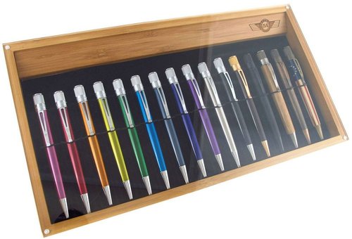 Retro 51 Bamboo Desk Display 16-Pen tray