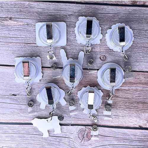 YJ PREMIUMS 8PC Funny Cute Fun Badge Reel Holder ID Card Retractable Clip for Nurse Nurses Nursing Teacher Office Workers | Meme It¡¯s Fine Just My Face Job Descriptions Goose Bumps Coworkers Gifts