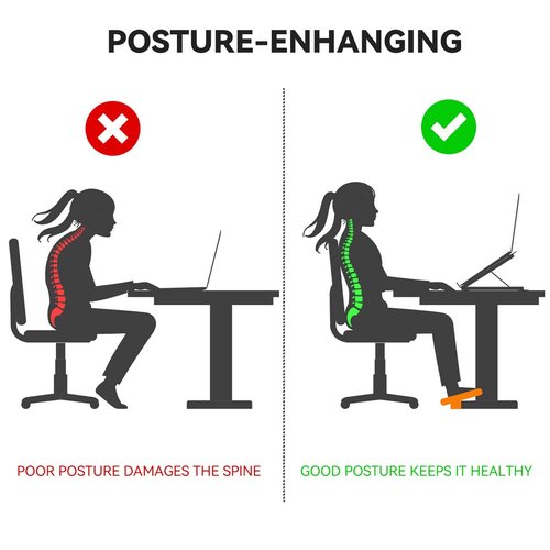 Adjustable Foot Rest for Under Desk at Work,Ergonomic Foot Stool Under Desk for Office with 6 Angles,Wooden Footrest Suitable for Home,Office