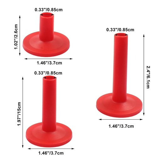 Hordion 12Pcs Cymbal Sleeves Long/Medium/Short Drum Sleeves, 8mm Flanged Cymbal Sleeves Red Cymbal Attachment for Percussion Drum Set Parts