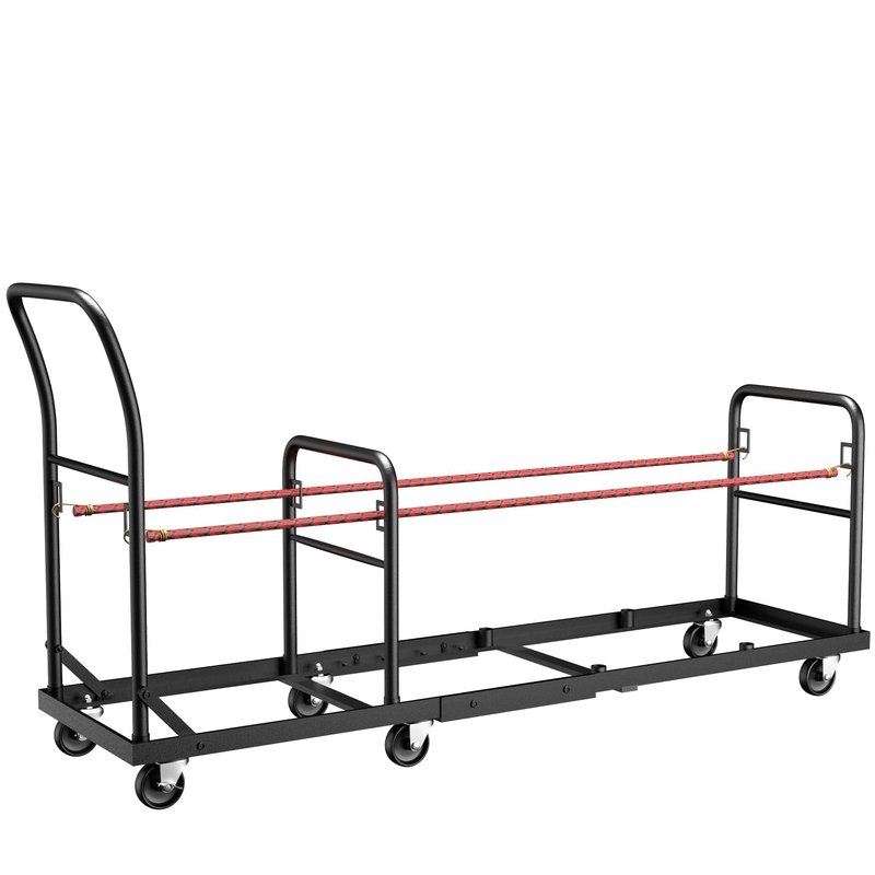 Folding Chair Cart with Wheels Heavy Duty 500 LBS Capacity, Rolling Chair Dolly for 50 Chairs w/Dual Handles & Anti-Fall Design, Commercial Cart for Events, Church, Conference, Weddings