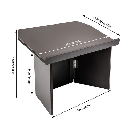 Tabletop Podium, Portable Foldable Presentation Podium, Desktop Lectern Podium Stand Podium Stand with Bookstop for Classrooms, Presentations, Lectures